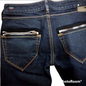 Diesel- Dark Wash Skinny Clush Style Zipper Pockets